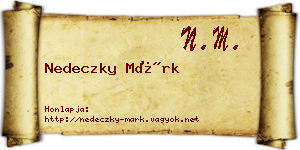 Nedeczky Márk névjegykártya